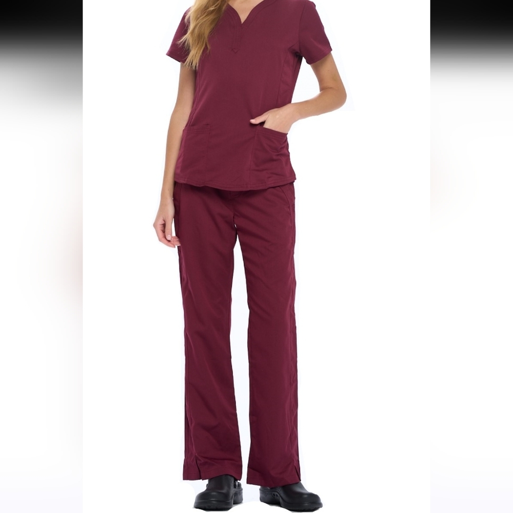 Natural Uniforms Stretch Top and  Pant Scrub Set, Small